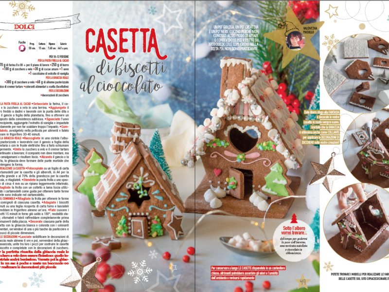Casetta di biscotti al cioccolato