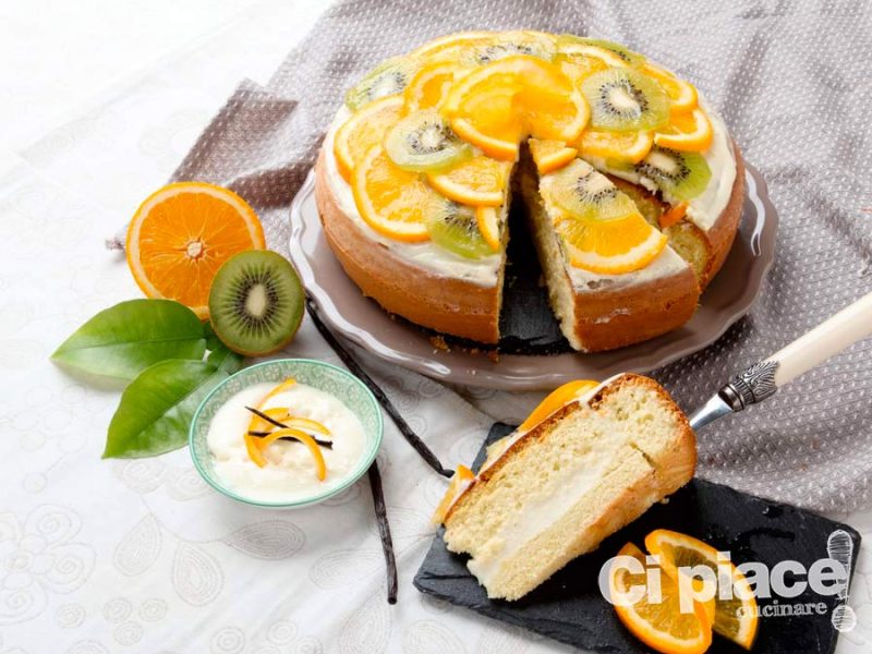 Torta maddalena all’arancia e panna montata