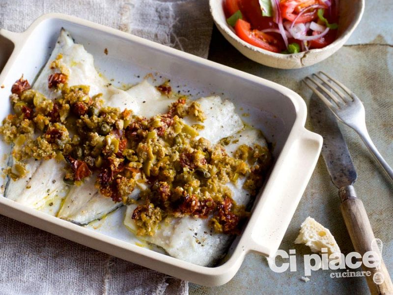 Pagello alla siciliana con i capperi