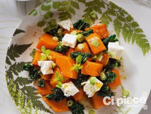 Insalate tiepida con zucca