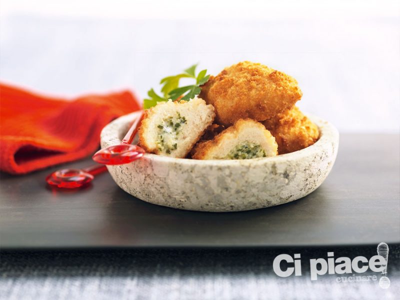 Croccanti farciti di spinaci e grana