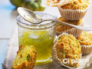 muffin con caprino e gelatina