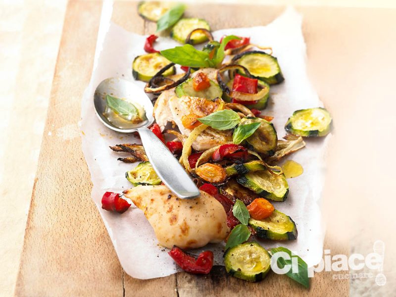 Pollo e zucchine gratinate