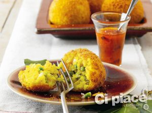 arancini vegetariani allo zafferano