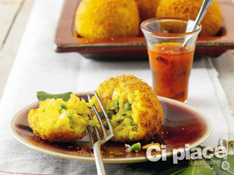 Arancini vegetariani allo zafferano