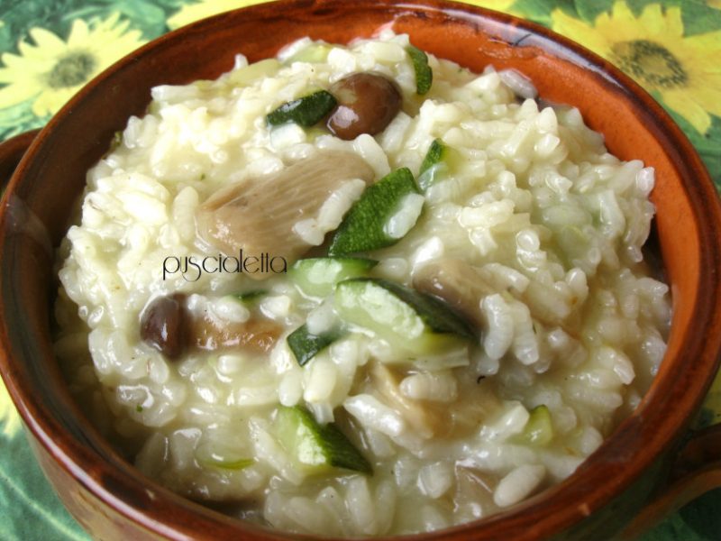 Risotto porcini e zucchina