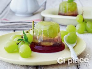 Layered grape jelly