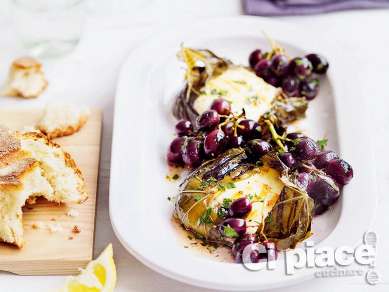 Mozzarella in foglie di vite