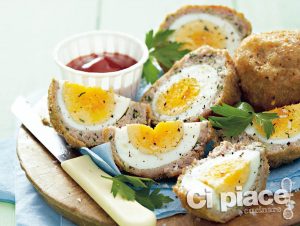 Scotch eggs with a dip
