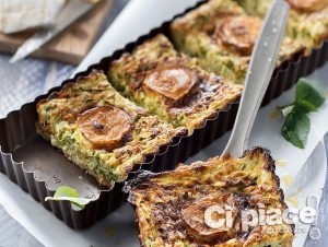 Zucchini-goat's cheese flaky pastry pie