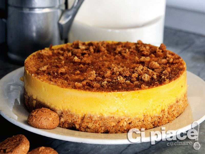 Cheesecake di zucca e amaretti