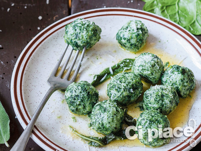Gli gnudi: gnocchi di spinaci