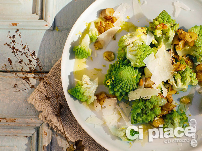 Cavolo romano con nocciole e Parmigiano Reggiano