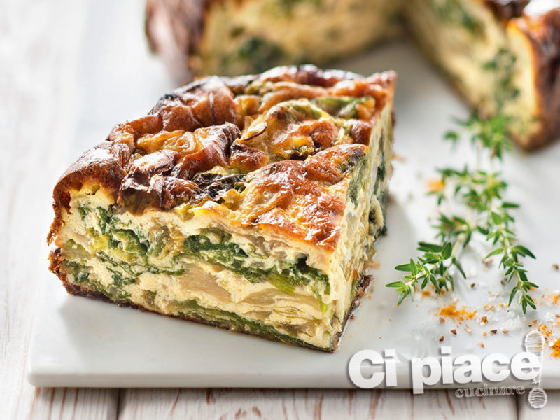 Flan con lattuga e curcuma