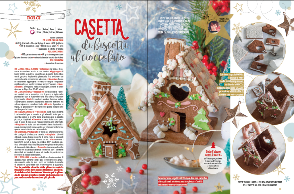 Casetta di biscotti al cioccolato