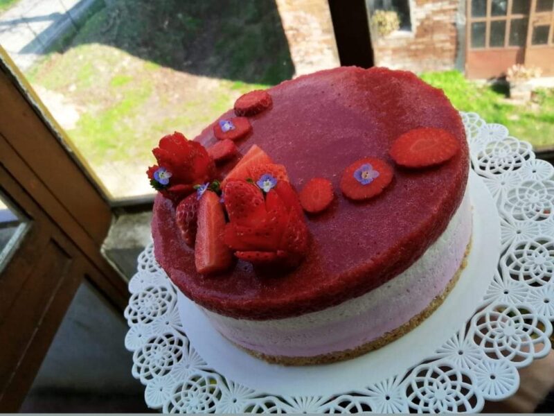 Cheesecake alle fragole senza gelatina 🤗⬇️